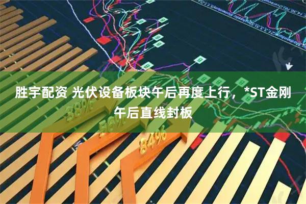 胜宇配资 光伏设备板块午后再度上行，*ST金刚午后直线封板