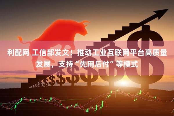 利配网 工信部发文！推动工业互联网平台高质量发展，支持“先用后付”等模式